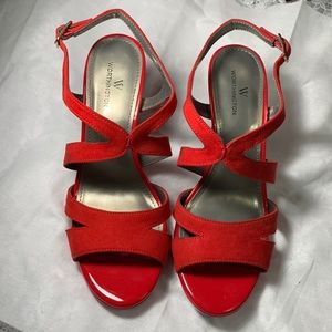 Worthington High heel sandals, red, size 7, new no tags
